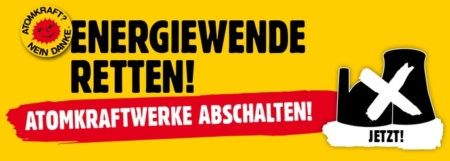 Banner «Energiewende retten!».